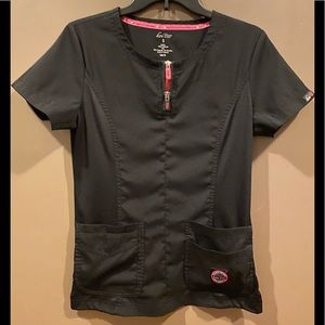 Black/Pink Koi Scrub Top